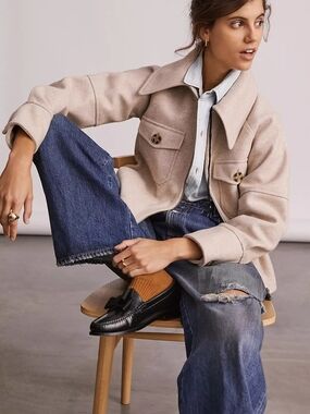 Avec Les Filles Button Down Jacket